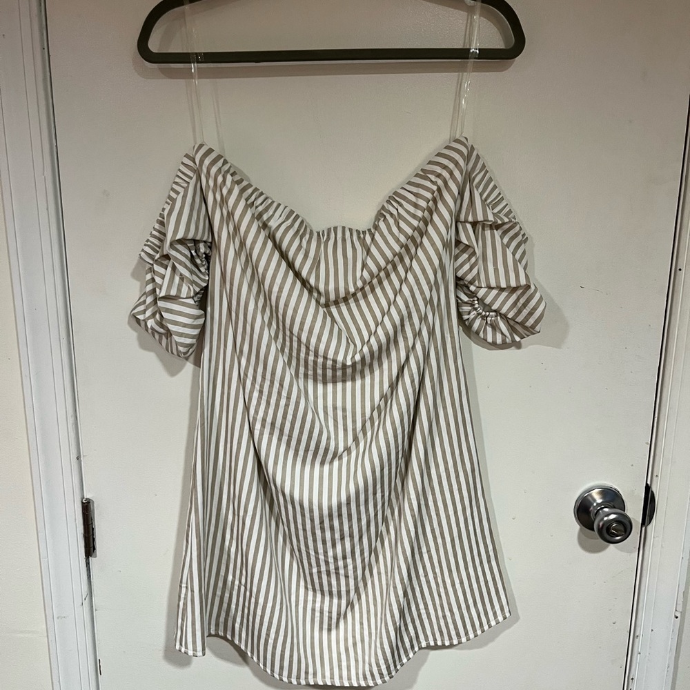 Caitlin Covington x Pink Lilly Off the Shoulder Dress